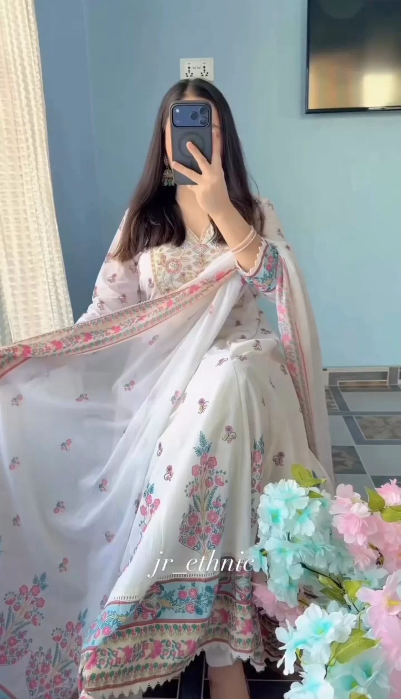 Jaipuri floral suit set